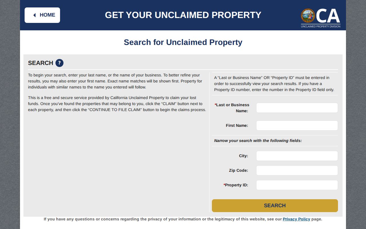 Thousand Oaks people search California unclaimed property lookup