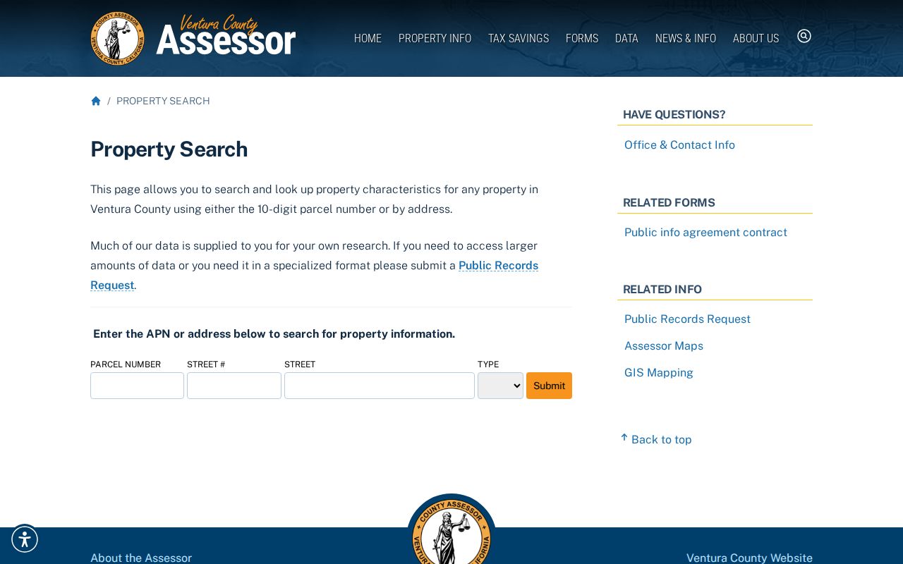 Thousand Oaks people search Ventura County assessor property search